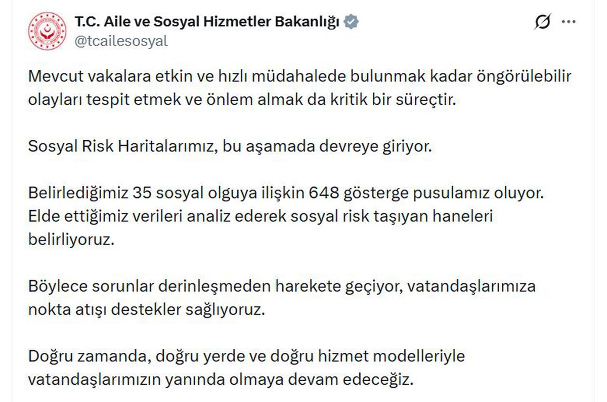 Sosyal Risk Haritaları ile Hızlı Destek